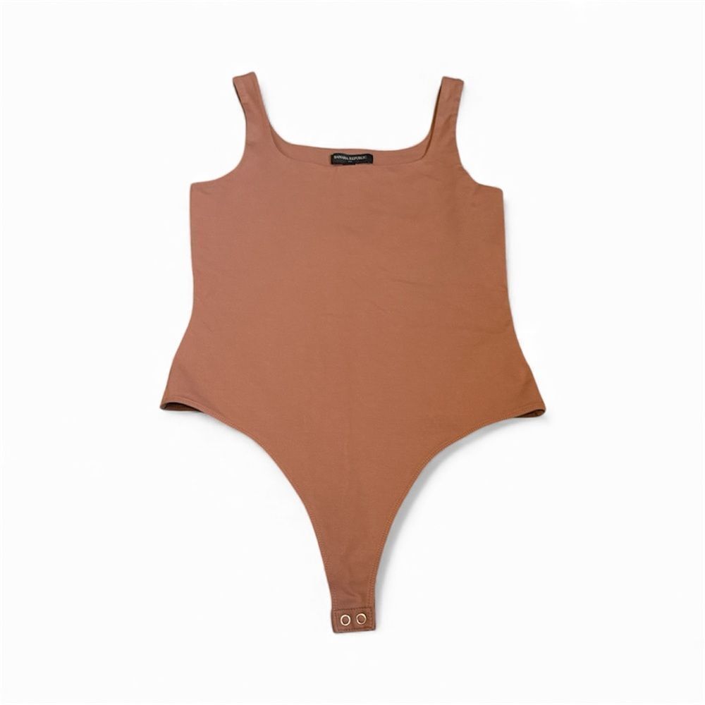 Banana Republic Brown Bodysuit with Snap Closure